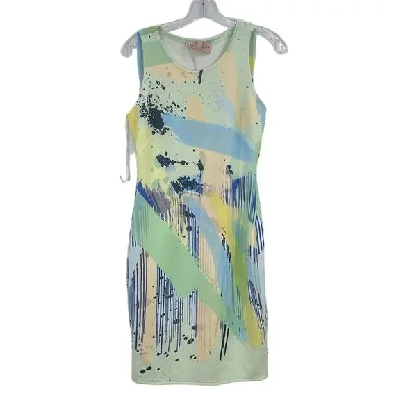 Philosophy | Dresses | Nwt Philosophy Womens Green Spatter Print Knee  Length Sheath Dress Size Xs | Poshmark